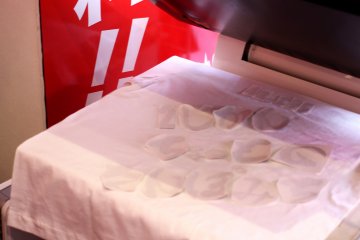 <p>The characters are printed out and put upside down on the T-shirt before the top of the heat press machine comes down to heat and meld everything together.&nbsp;</p>