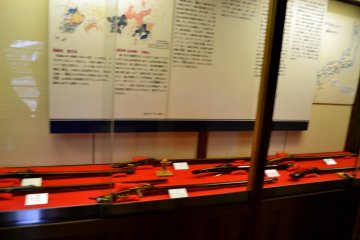 Rifles on display