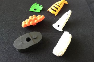 <p>The erasors are put together piece by piece by hand in their own factory.</p>