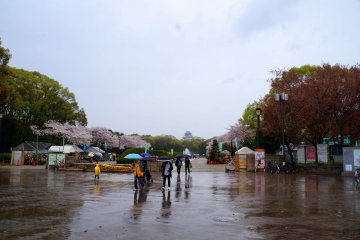 <p>모리노미야 역 쪽에서 바라본 오사카 성</p>