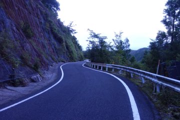 <p>Une route totalement d&eacute;serte...</p>