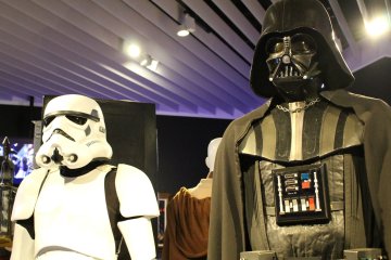 <p>Costumes used in the movies, including an original Darth Vader costume&nbsp;&copy; &amp; TM Lucasfilm Ltd.</p>