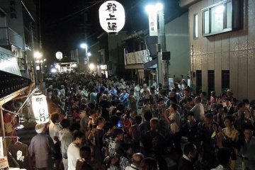 Dancing down side streets in Gujo city