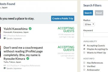<p>There are plenty of hosts to choose from, particularly in large cities such as Tokyo.</p>