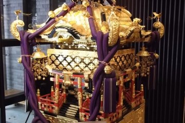 <p>A portable shrine on display</p>