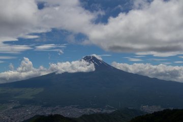 Mount Fuji seen from the very top of Mitsu-toge-yama