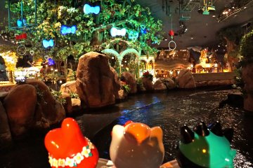 <p>Just weaving in and out along on the&nbsp;Sanrio Character Boat Ride. I spy The Wisdom Tree!</p>