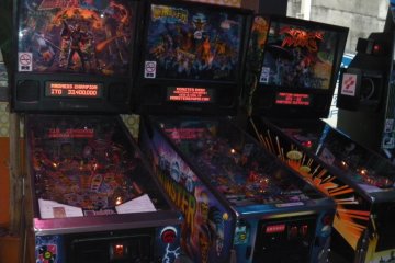Pinball!  Not a common sight in Japan