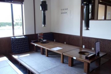 A corner booth