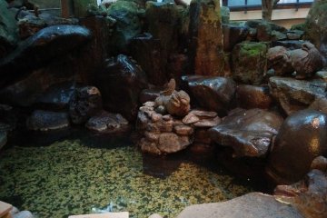 <p>A communal footbath is the perfect place to relax or chat with new friends</p>