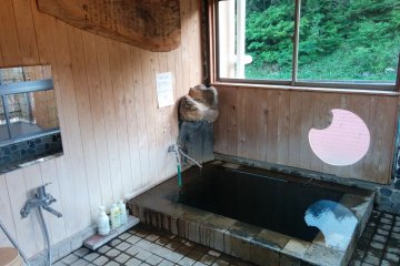 <p>One of the upper floor private baths</p>