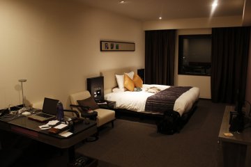 A view of the king-sized room