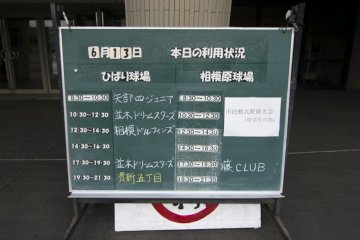 <p>The match listings for both baseball parks.&nbsp;</p>