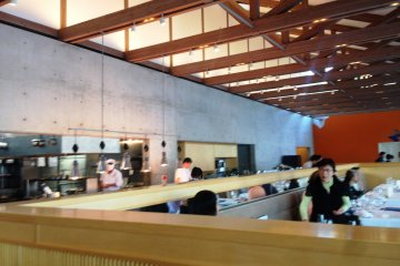 The see through kitchen brings a sense of drama and excitement that is an counterpoint to the unravelling&nbsp;of nature outside.