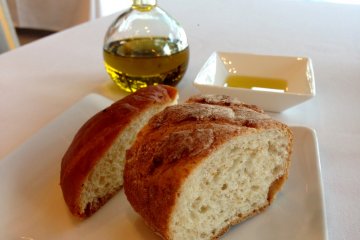 Rosemary brioche was light and tasty but the wheat bread was underwhelming.