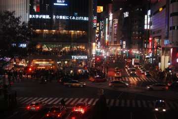 <p>Shibuya crossing at night</p>