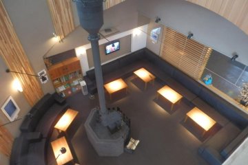 The cosy interior of the hotel