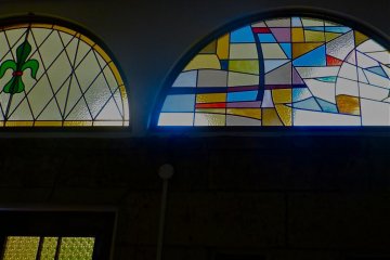 Stained glass doorway