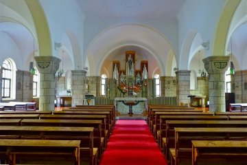 Inside the church
