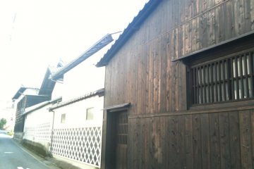 Down a small road around the back of Hazama sake brewery.