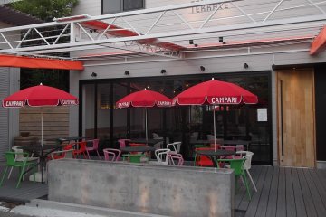 <p>The terrace at the back</p>