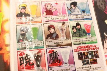 <p>Las bebidas con nombres de Naruto</p>