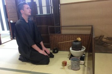 <p>Daniel made tea as the host for his guests</p>