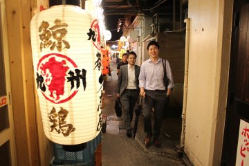 <p>Two men very happy to be in my photo; I got a high five too!</p>