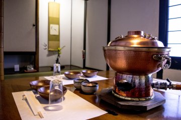 <p>Shabu-shabu&nbsp;is served separately in a private room on the second floor.</p>