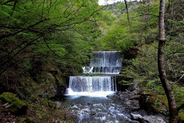 <p>Just off the road, this beautiful waterfall</p>