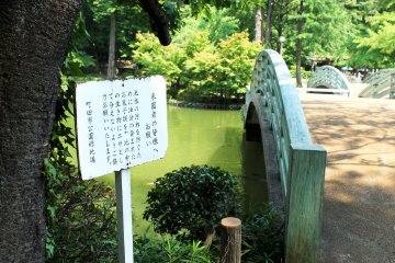 <p>The bridge over the pond gives you a great view of the fish &nbsp;</p>