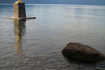 Or the famous Tatsuko monument, created for the master of the lake
