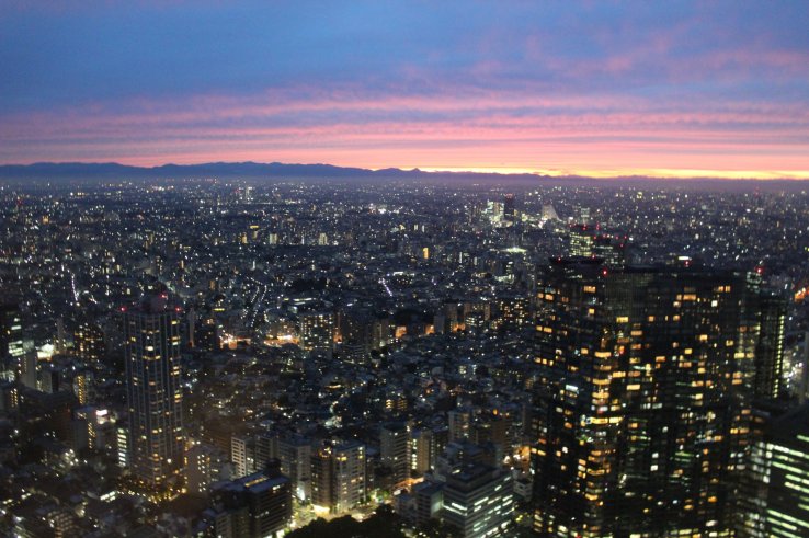 <p>Watching the sunset from Tokyo Metropolitan Government Building&nbsp;</p>