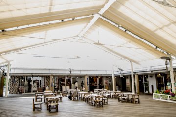 <p>The courtyard right behind the main building. Shops surround the courtyard, which is used for large classes and other functions. It also makes for a nice quaint place to spend your afternoon.</p>