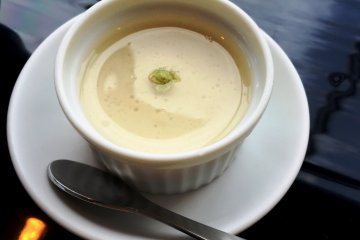 <p>It was a very tender bean curd</p>