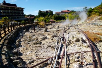 <p>These pipes provide onsen water to the surrounding hotels and ryokan.</p>