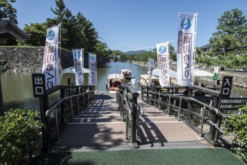 <p>The Horikawa Sightseeing Boat is also a great way to explore the moat around Matsue Castle. You can, of course, park your bicycle at any of the three Sightseeing Boat stations and hop on for this unique river cruise.&nbsp;</p>
