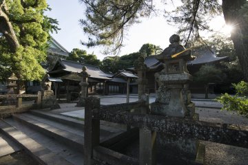 <p>The Shinto Shrine of Matsue Castle. Once a sacred place for Castle ceremonies, the shrine now sits quietly on the castle grounds, save for curious visitors who wish to take a few photos.&nbsp;</p>