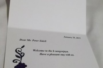 <p>My personal welcome!</p>
