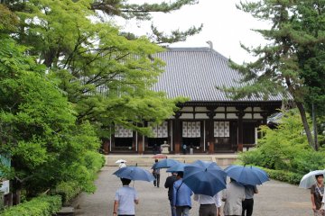 <p>The Kondo (main) Hall of Toshodaiji from the main gate. It was built during the latter half of the 8th century</p>