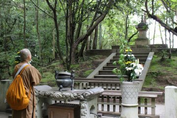 <p>The Mausoleum of Ganjin Daiwajo, the Chinese Priest summoned to Japan to found the temple</p>