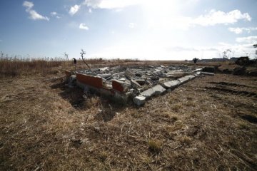 Only housing foundations remained after the Tohoku Earthquake and tsunami, showing how Japan lives side by side with natural disasters