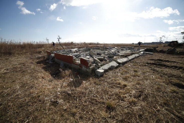 Only housing foundations remained after the Tohoku Earthquake and tsunami, showing how Japan lives side by side with natural disasters