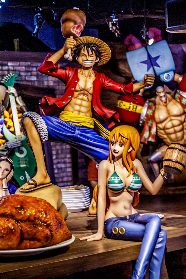 A life-sized banquet scene with the entire Straw Hat Crew is waiting for you, to probably celebrate your arrival on Togari Island!