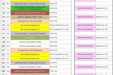 <p>Check the August event schedule to enjoy your favorite activity during your visit. Right click on the picture for a larger and clearer image</p>