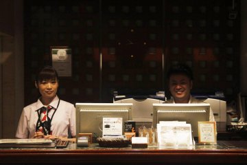 <p>Some of the friendly staff at reception.</p>