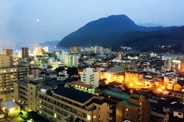 <p>A gorgeous, city night view from the window in my hotel room.</p>