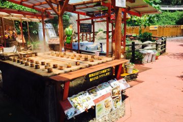 <p>Enjoy some treats cooked from this natural hot spring.</p>