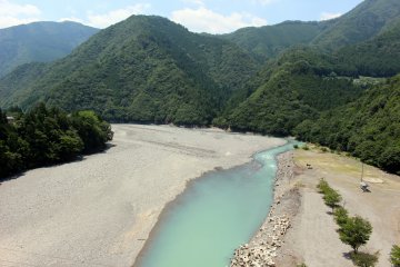 <p>Looking out from the bridge</p>
