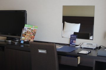 TV and space for working or dressing up